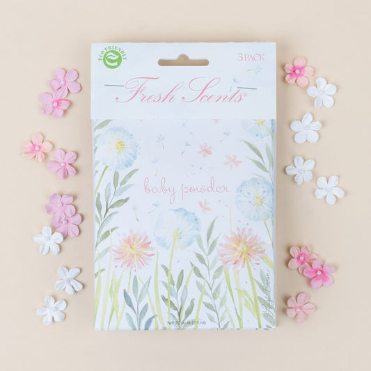 Baby Powder Scented Sachet flat lay