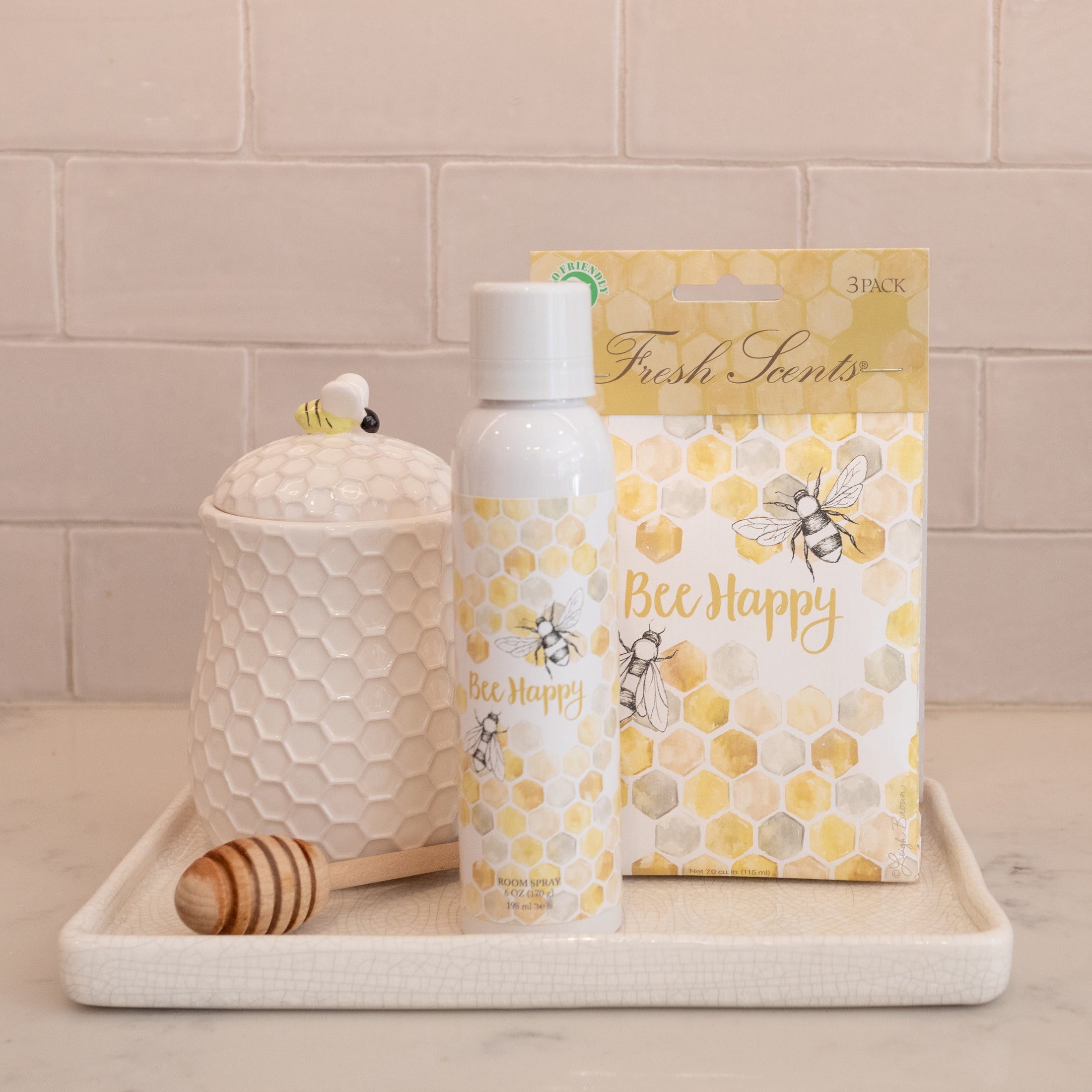 Bee Happy Fragrance Bundle - Room Spray + Scented Sachet Duo