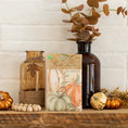 Load image into Gallery viewer, Thankful Fresh Scents scented sachet on mantle with fall decor.
