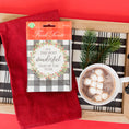 Load image into Gallery viewer, Wonderful Fresh Scents 3pk holiday scented sachet on decorative board with cup of hot chocolate
