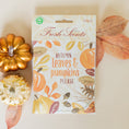 Load image into Gallery viewer, Autumn Leaves Fresh Scents scented sachet white space image with pumpkin and fall leaves.
