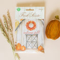 Load image into Gallery viewer, Welcome Fall Fresh Scents fall 3pk scented sachet flatlay with hay and pumpkin
